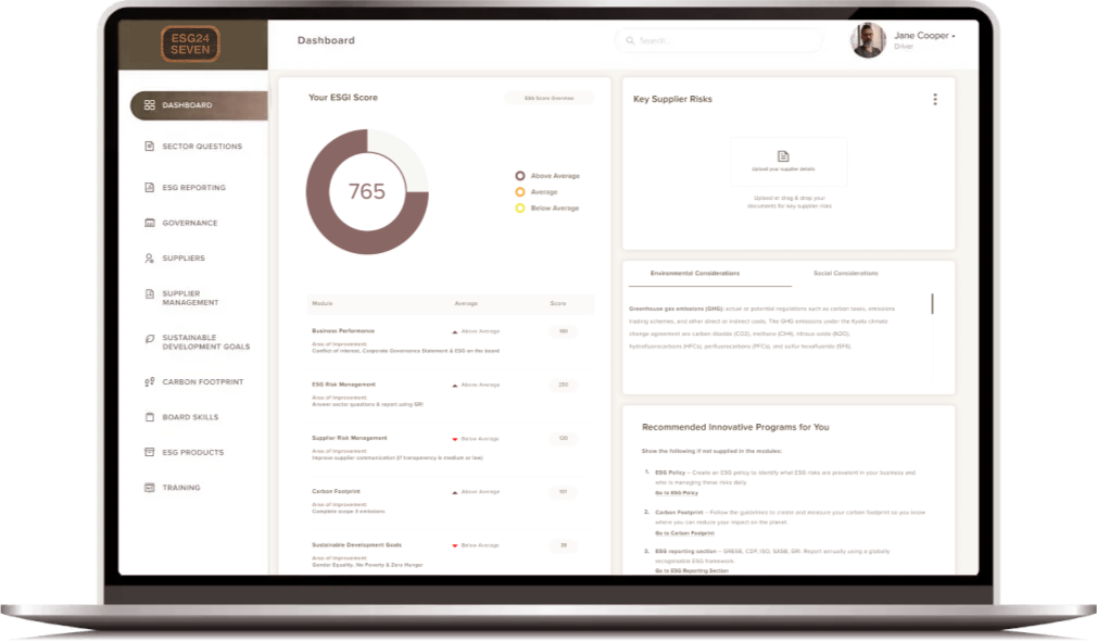 ESG Reporting-dashboard